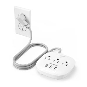 TRANSTON 3-Outlet + 3 USB Fire-Resistant Power Strip