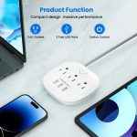 TRANSTON 3-Outlet + 3 USB Fire-Resistant Power Strip