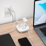 TRANSTON 3-Outlet + 3 USB Fire-Resistant Power Strip